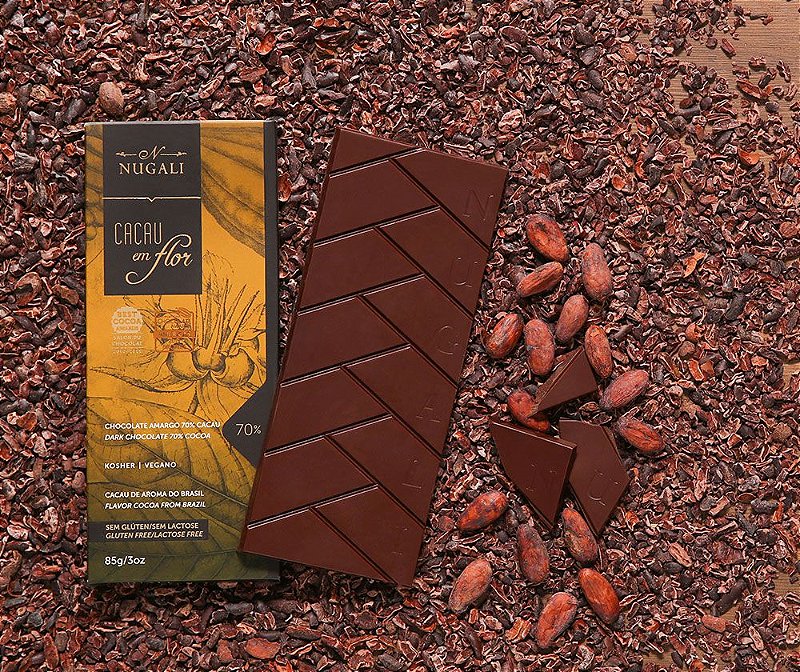 Chocolate Amargo 70% cacau| Comprar chocolate bean to bar - Nugali  Chocolates Loja Online