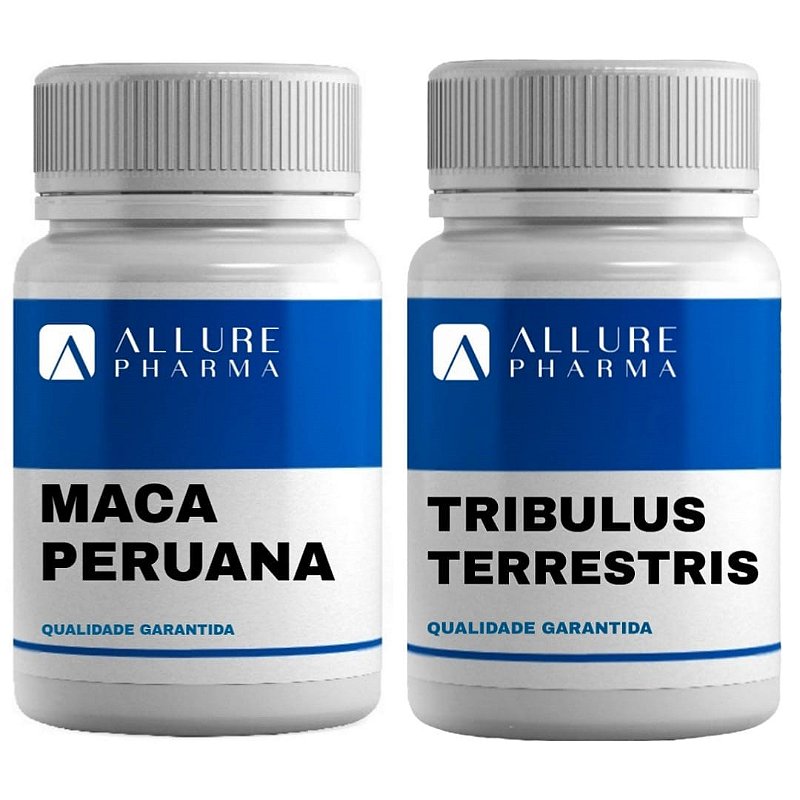Maca Peruana 500mg Tribulus Terrestris 500mg Testosterona e Libido