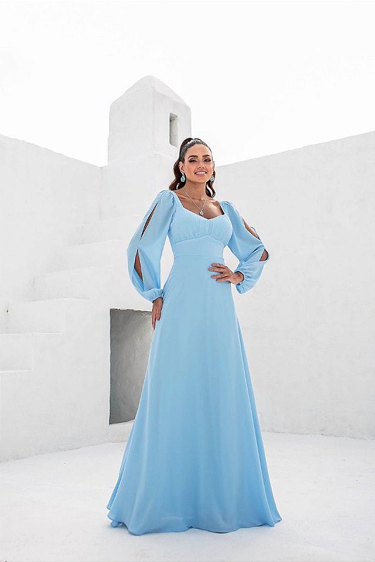 Vestido Shirley Azul Serenity - SODALITA - Os melhores vestidos de