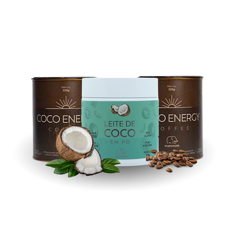 1 Leite de Coco 225g + 2 Coco Energy Coffee 220g