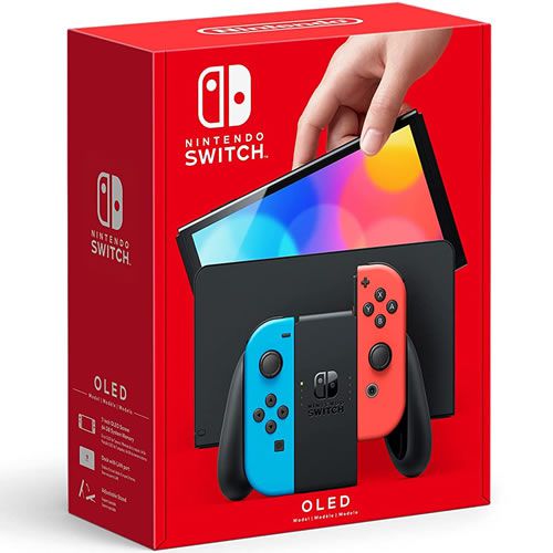 Console Nintendo Switch 64GB Oled Azul Vermelho Nintendo IzzyGames Onde voce economiza Brincando