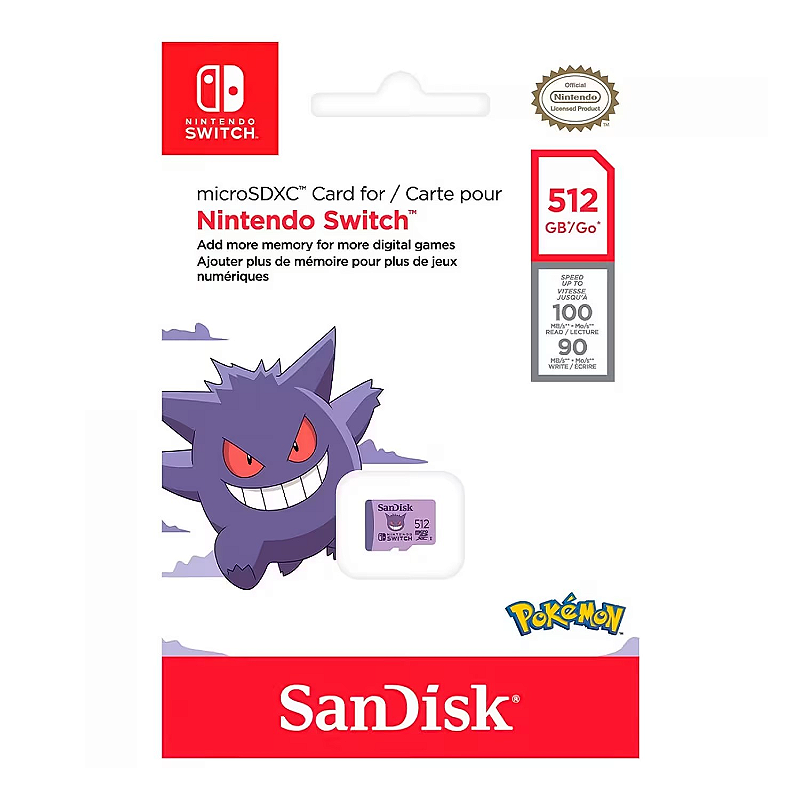 Cartão de Memória Micro SDXC 512GB Nintendo Switch - Sandisk