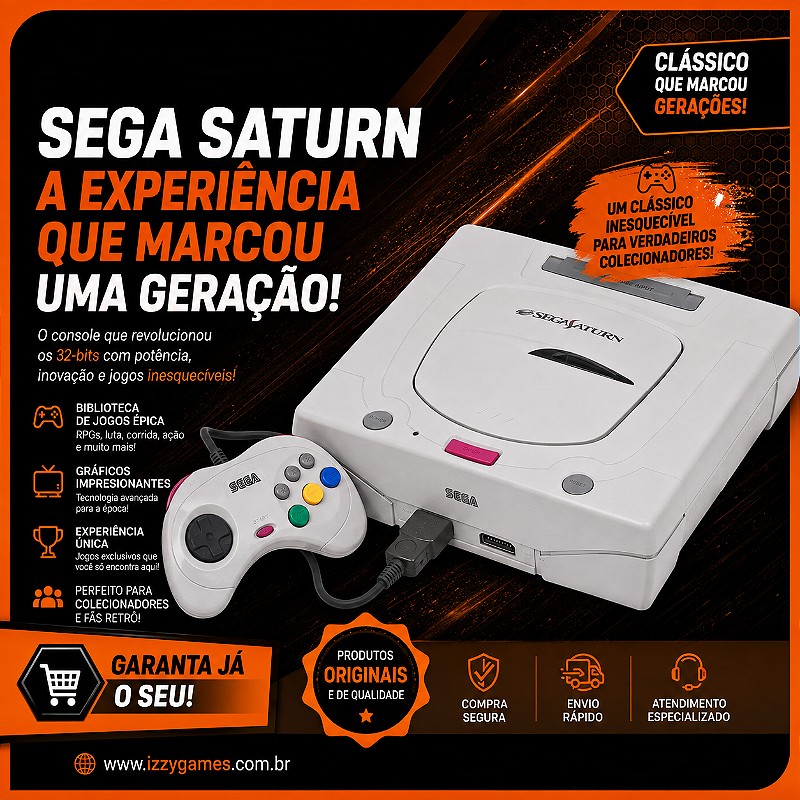 Console Sega Saturn HST-0014 - Sega [Clique para fotos