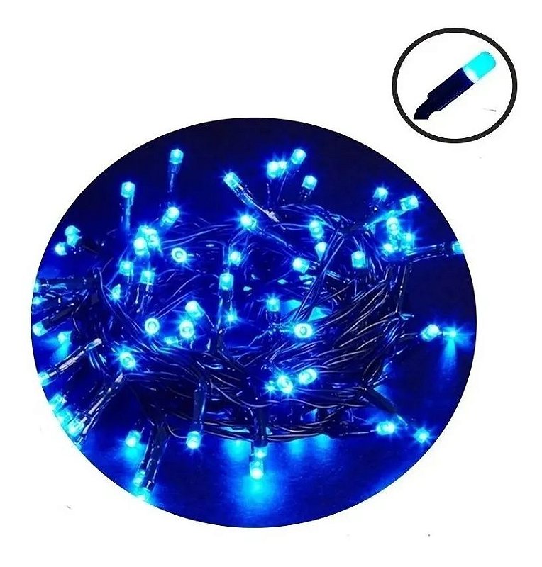 Pisca Pisca Azul Cordão 200 Lâmpadas 127v Led 8 Funções 15m - Maravilhas da China - Tem tudo o que você imagina Pisca Pisca Azul Cordão 200 Lâmpadas 127v Led 8 Funções 15m - Maravilhas da China - Tem tudo o que você imagina