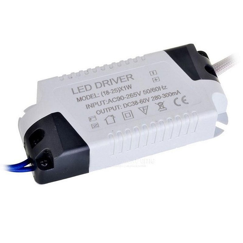 Driver Reator LED 18 - 25W 300mA Luminaria Painel Plafon Bivolt ...