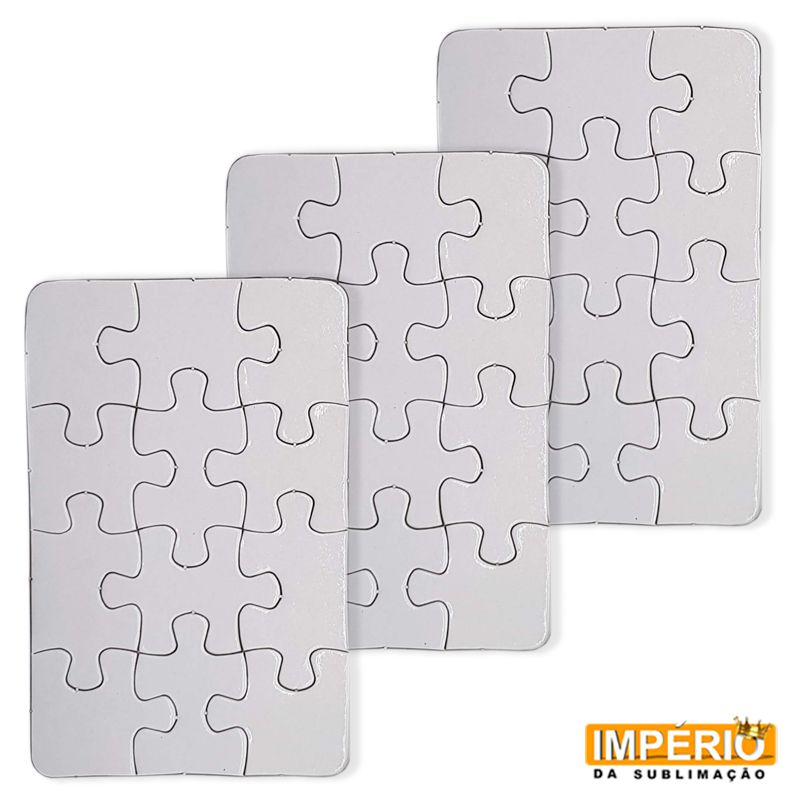 Quebra Cabeça 09x14cm com 12 peças,em branco para sublimação (quebra-cabeça  para sublimar) - CYBER3 Suprimentos