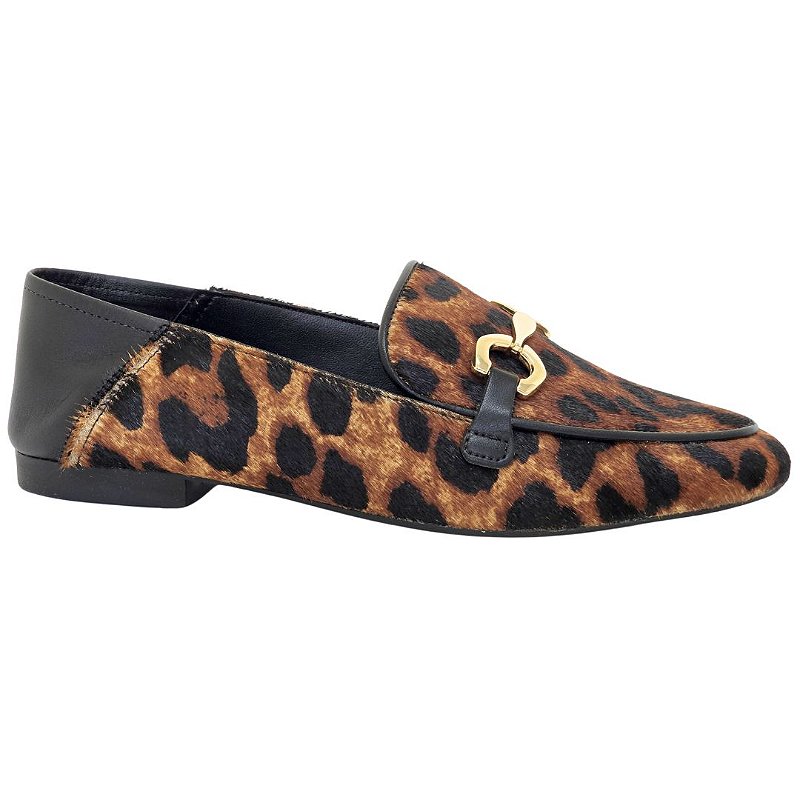 Arezzo Sapato De Animal Print Sapatilha Arezzo Sapatilha Bico Fino