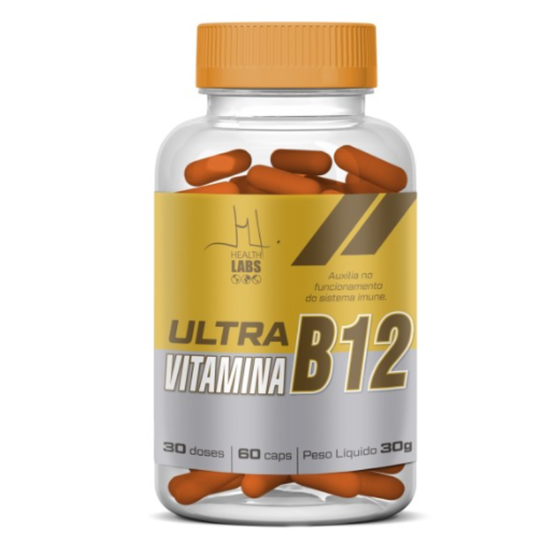 Ultra Vitamina B12 60 cápsulas Health Labs Monster Shape