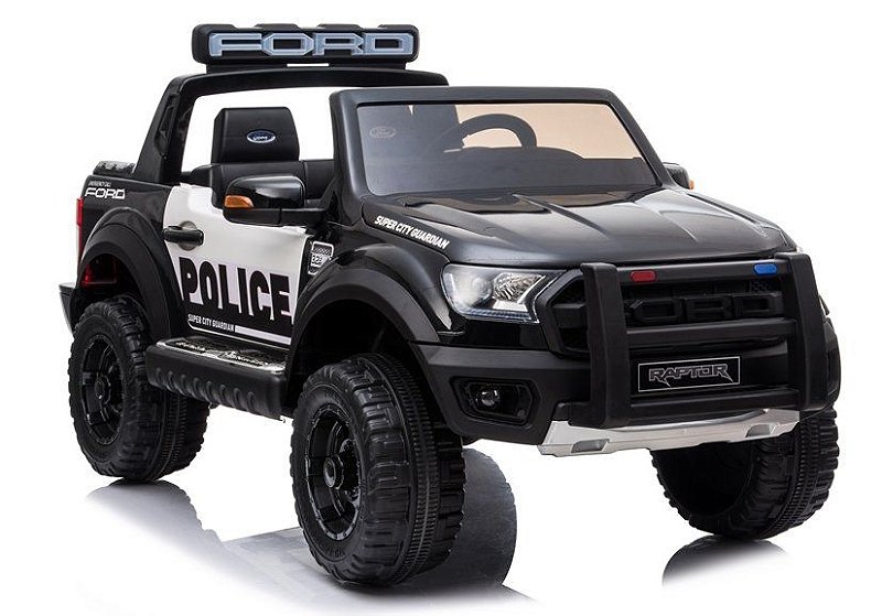 Carro Elétrico Infantil Ranger Policia Preto C/controle - Garagem da Criança