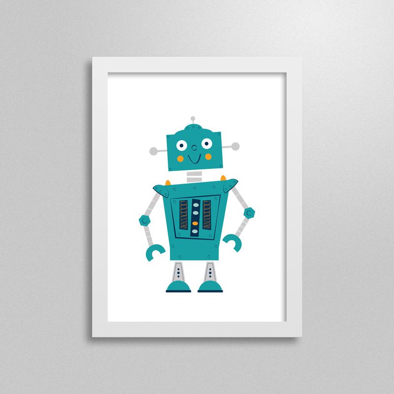 Quadro Robô Crixbot - Decor Quadros - Bebê e Infantil