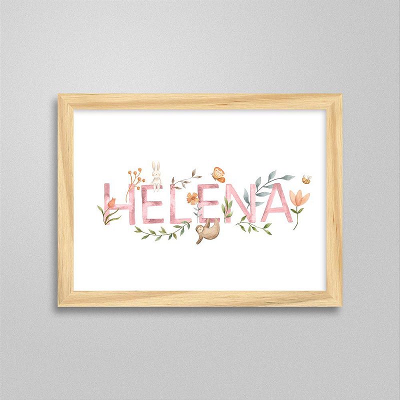 Quadro Nome Helena Para Quarto De Beb E Porta De Maternidade Decor Quadros Beb E Infantil