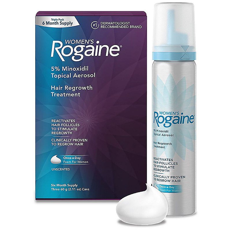 Rogaine Women Foam Minoxidil 5% Espuma - 4 meses*PRODUTO NO BRASIL!