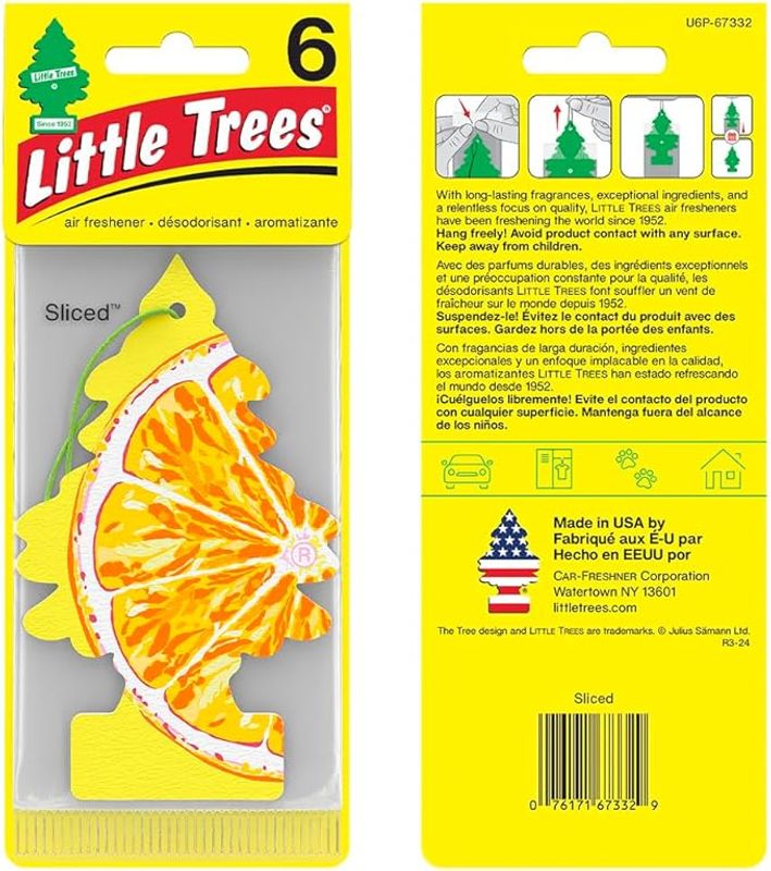 Little Trees Sliced 6 Unidades | Aromatizador Carro/Ambiente