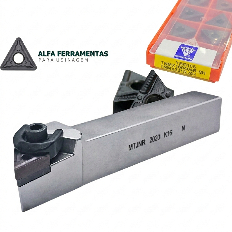Kit Suporte MTJNR 20x20 ou 25x25 + 10 Pastilhas TNMX 160404 R
