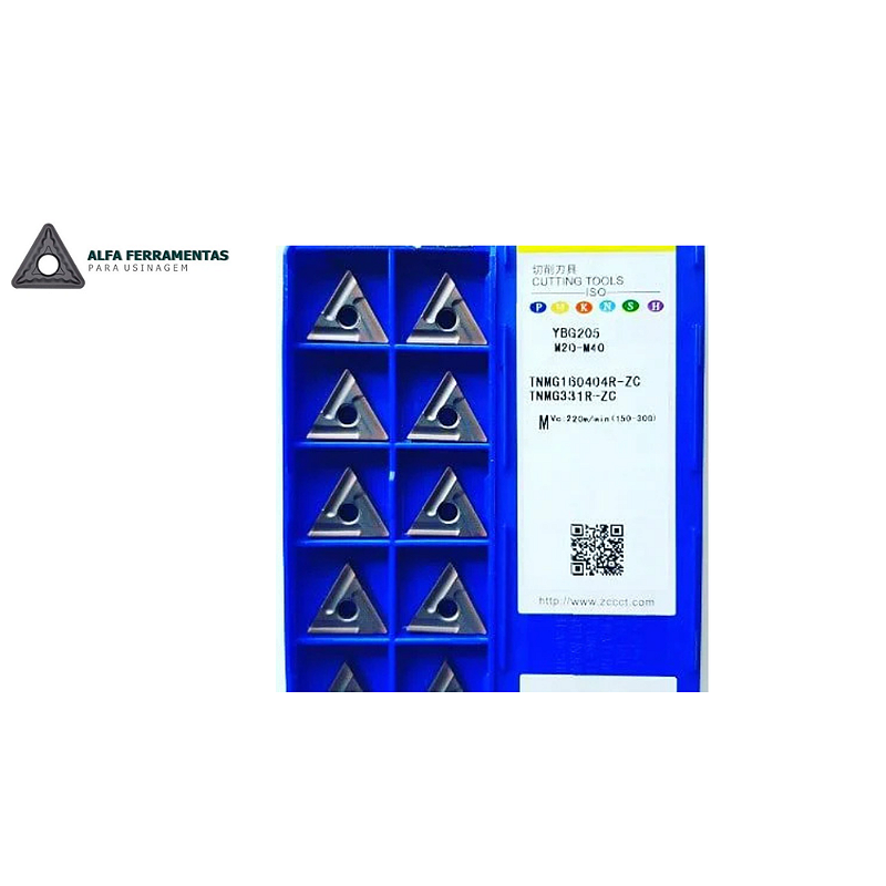 Pastilha Metal Duro TNMG 160404 R ZCC | Alfa Ferramentas Usinagem