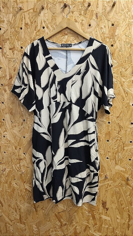 NAJÔ - Vestido Viscolycra Manga Morcego - Estampado