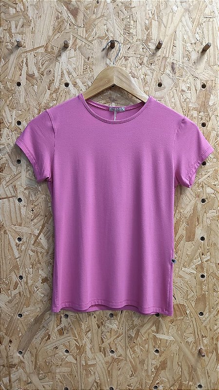 STELLAFIORI - Blusa Básica Decote Redondo - Rosa P