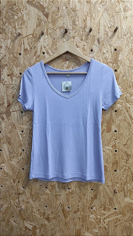 Blusa Básica Fibra de Bambu Lilás P Espaço UP