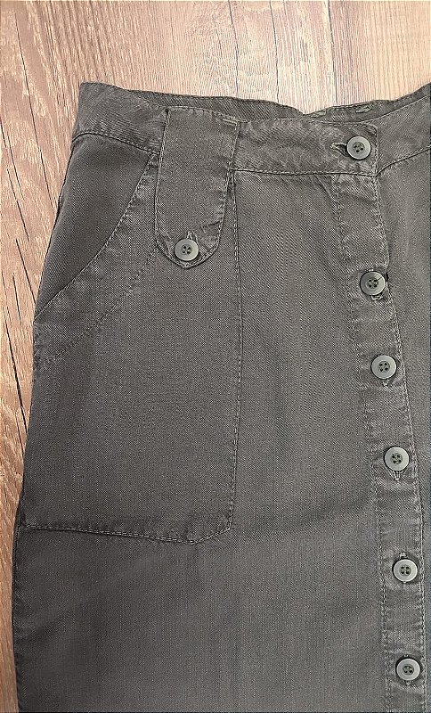 BENINE - 6362 Saia Midi em Tencel - Jeans