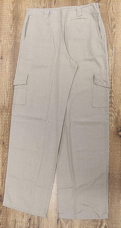 Espaço UP 305 - Calça Linho Cargo - Cru - M