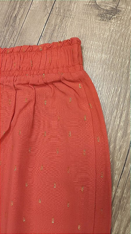 Calça Wide Leg Malwee Vermelha