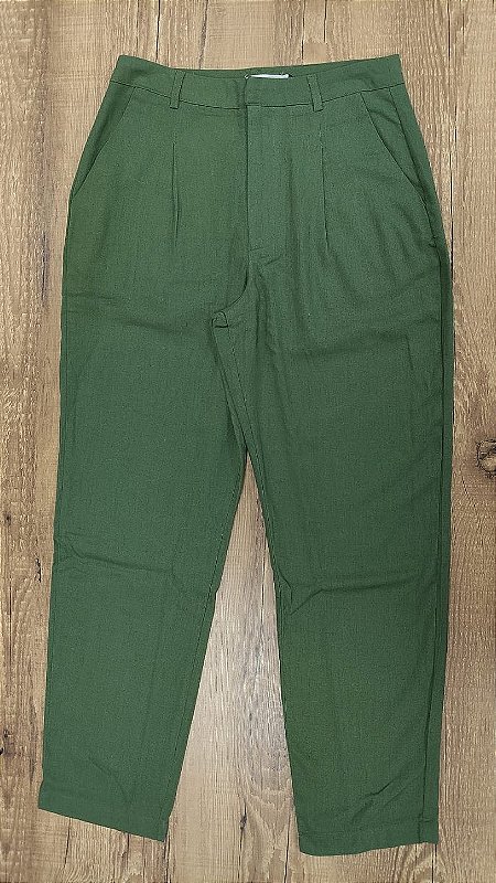 Calça Reta Malwee Verde com Bolsos P