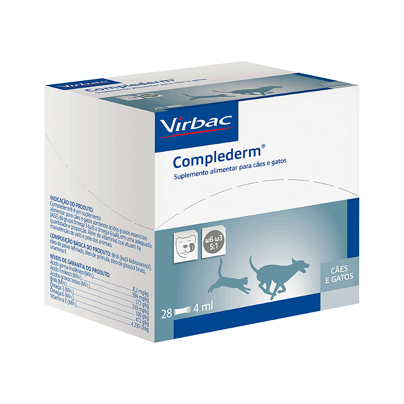 Complederm 4 mL – Ômega 3 e 6 para Pele e Pelo - PrimeVet | Produtos ...