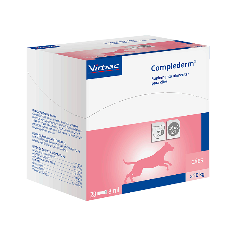 Complederm 8 mL – Ômega 3 e 6 para Pele e Pelo - PrimeVet ...