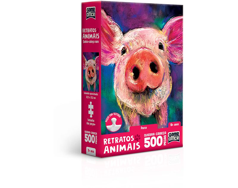 Retratos Animais - Gato - Quebra-cabeça - 500 peças nano - Toyster  Brinquedos - Toyster