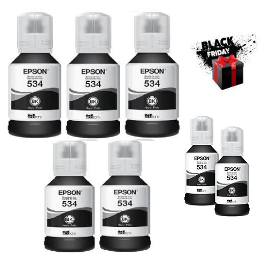 Kit 7 Tintas Originais Ecotank Epson 534 - M1120 M3180 M1180 M2170 -  Suprimais Soluções Tecnologicas