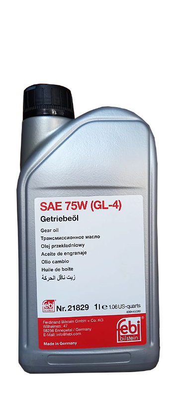 FEBI 21829 - ÓLEO PARA CÂMBIO SAE 75W - API GL4 - ( AMARELO ) - 1 LITRO ...