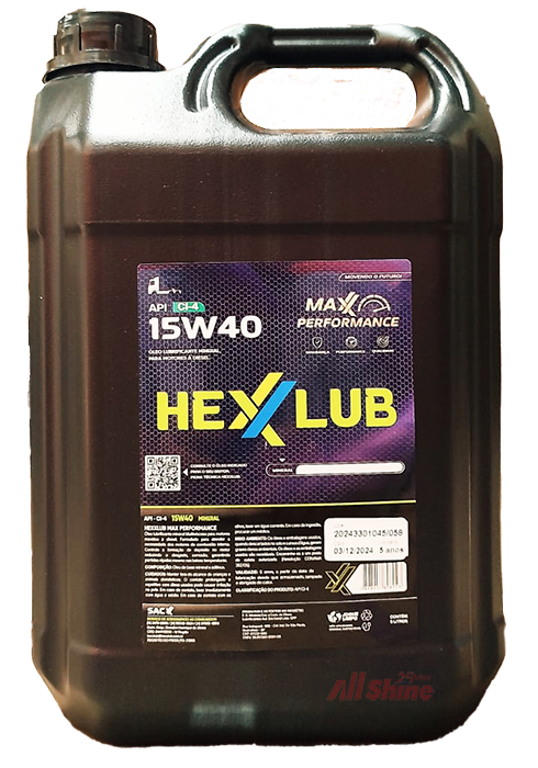 HEXXLUB - HEXX MAX PERFORMANCE DIESEL CI4 15W40 - MINERAL ( 4 X 5