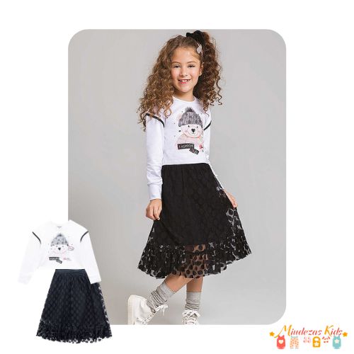 Saia midi hot sale infantil preta