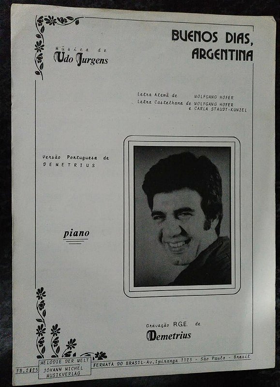 Partitura Para Piano Buenos Dias Argentina Demetrius Recanto Musical