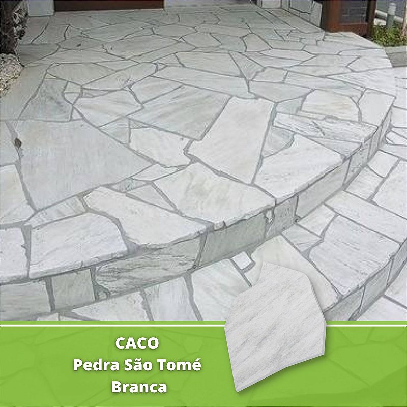 Mosaico De Pedra São Tomé Branca 3x3; 3x6; 6x6 cm - EcoMiner Pisos
