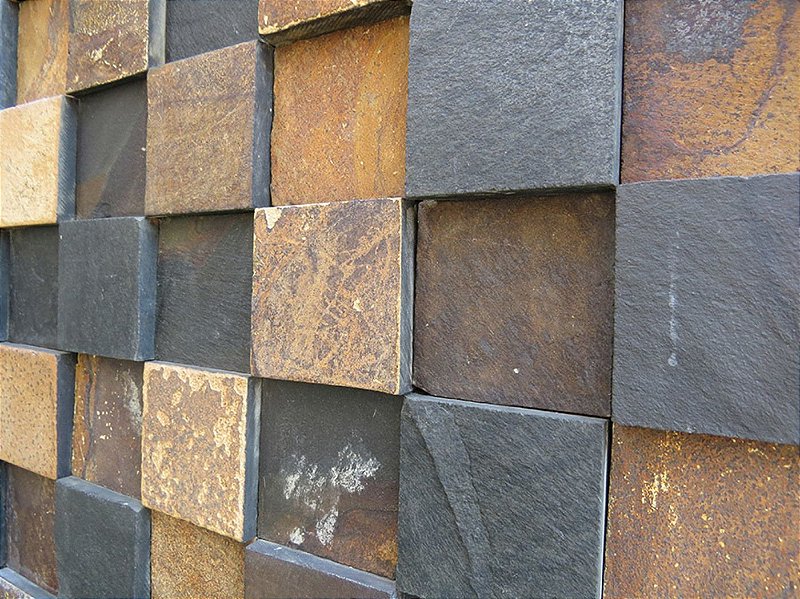 Mosaico Pedra Ferro 10x10 e Filete Pedra Ferro 5cm - Decor Pedras