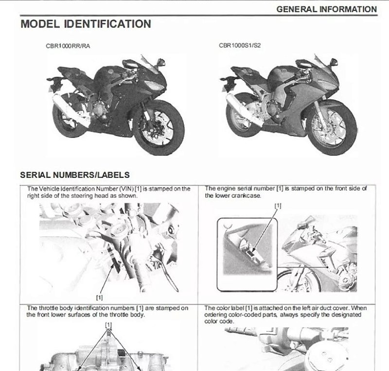 HONDA CBR1000RRサービスマニュアル 2008 Honda CBR1000RR Service Manual | PDF