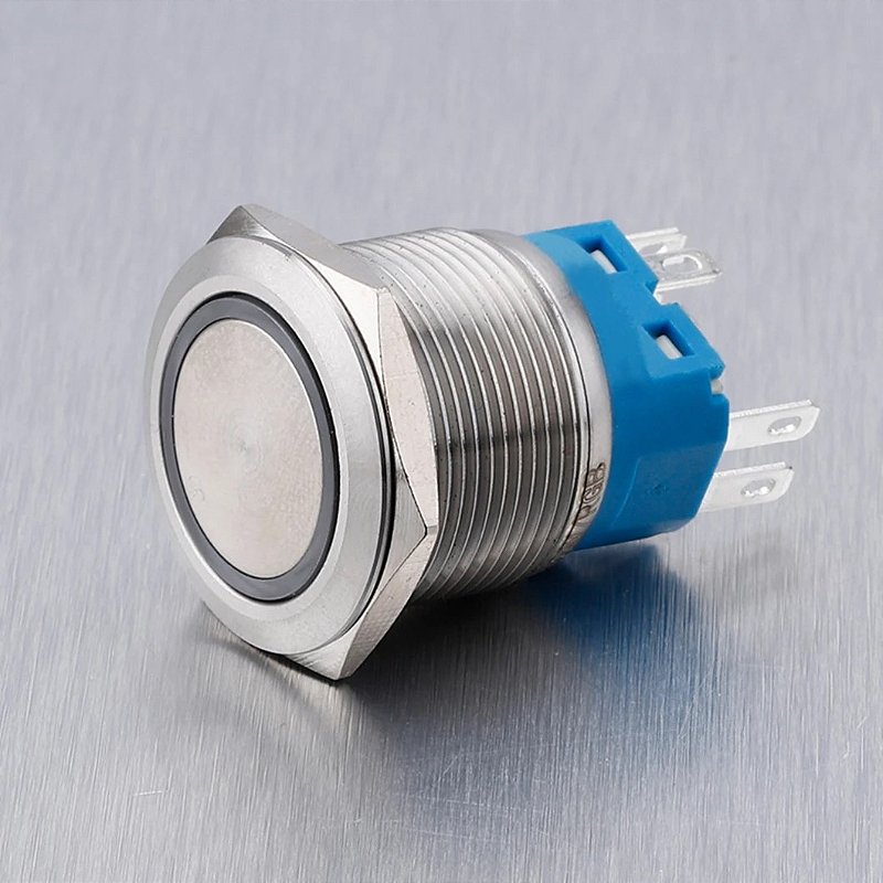 🔘 Botão ON/OFF 12mm Verde | LED 12V ou 24V Inox à Prova d’Água ...