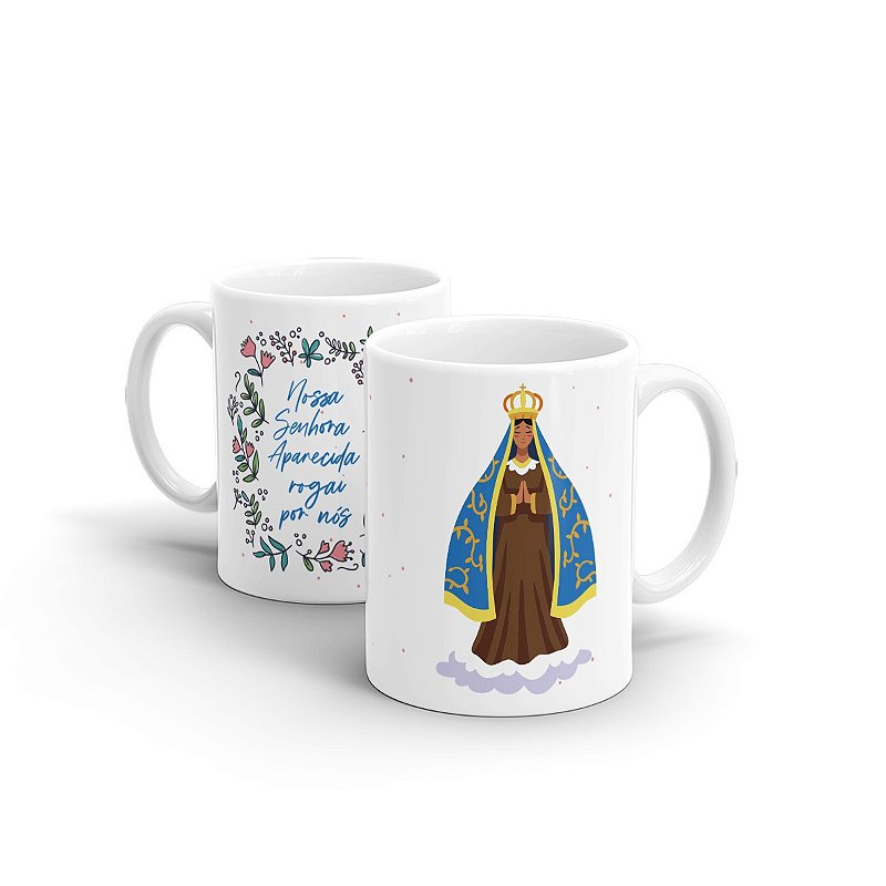 Caneca Cerâmica Religião Nossa Senhora B Beek Distribuidora de produtos Nerd e Geek