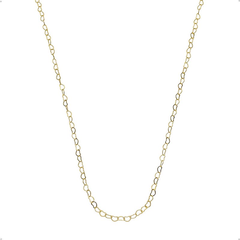 Choker Corrente Coração Delicado Banhado a Ouro 40cm
