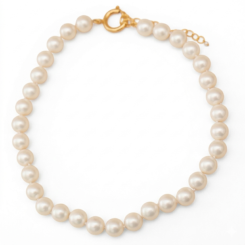 Colar de Perola Shell Luxo Fecho Boia Banhado a Ouro 18k