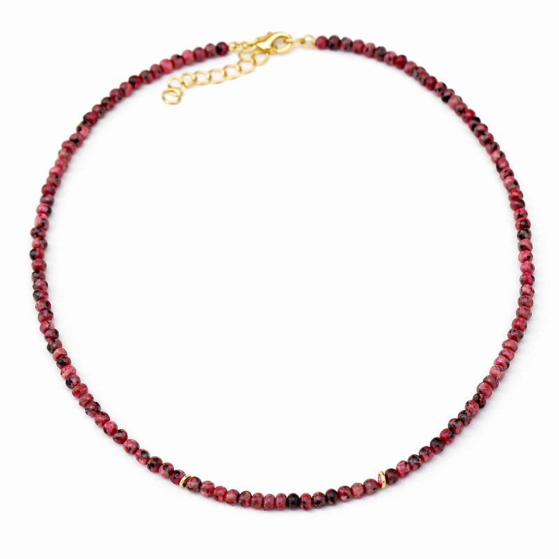 Colar Choker Pedra Jade Delicado Banhado a Ouro 18k