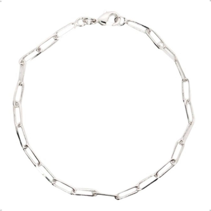 Pulseira Cartier Longa Diamantada Banhado Ródio Branco - 18cm