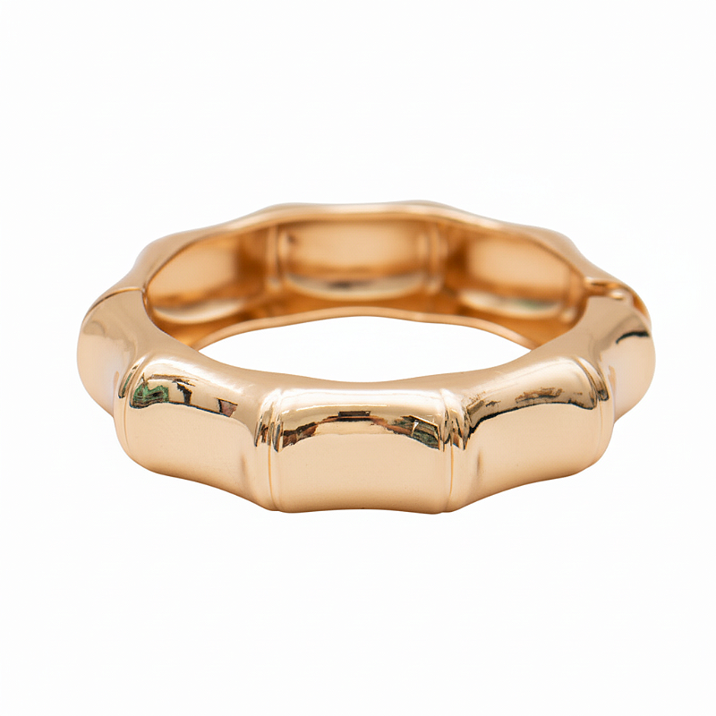 Bracelete Feminino Moderno Grosso Banhado Ouro Mola