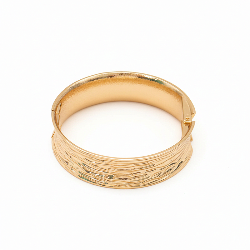 Bracelete Feminino Organico Frisado Moderno Ante Alergico