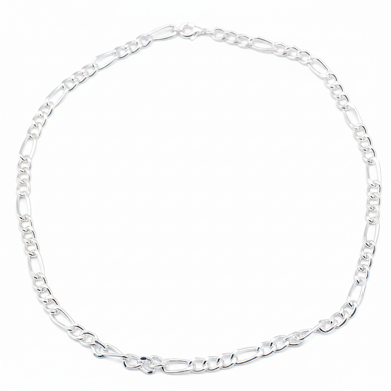 Colar Corrente Figaro 3x1 em Prata 925