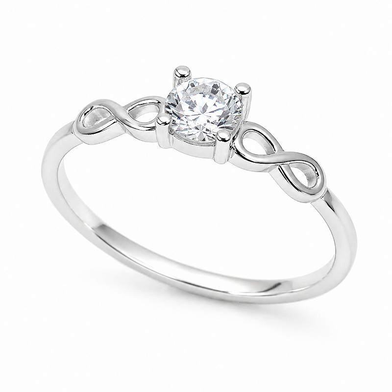 Anel Moissanite 4.0mm Solitário Prata 925 Maciça Com Certificado