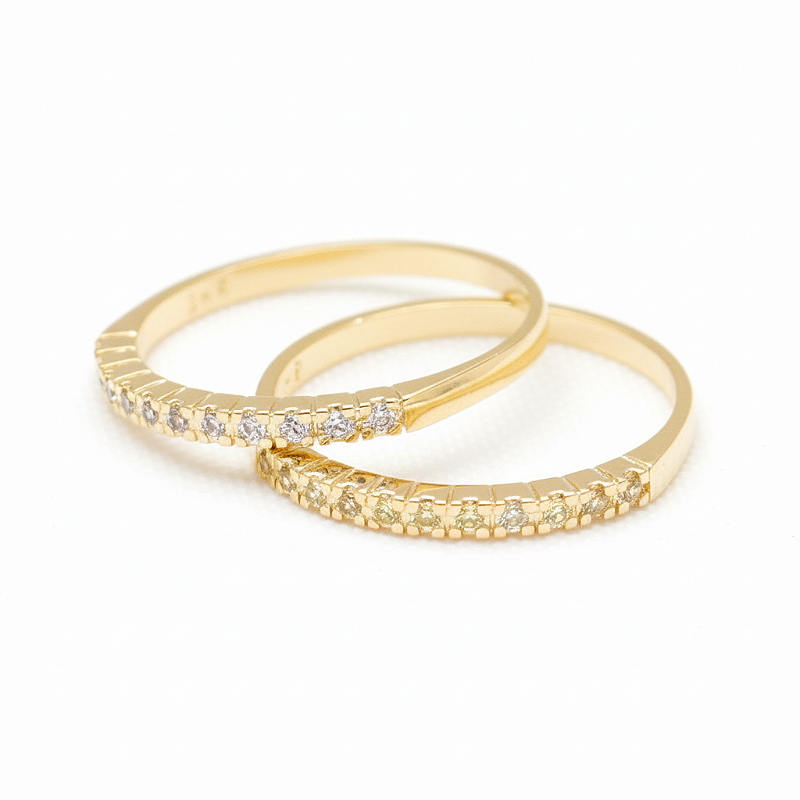 Anel Aparador De Aliança Casamento Banhado Ouro 18k Par