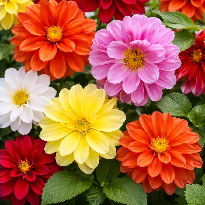 Comprar Sementes de Dália Dobrada Sortida - Dahlia pinnata