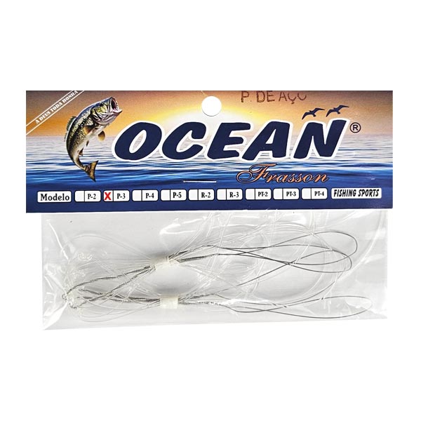 のりこ Chicote de pesca com 3 anzóis fio 60 - PAPASIRI